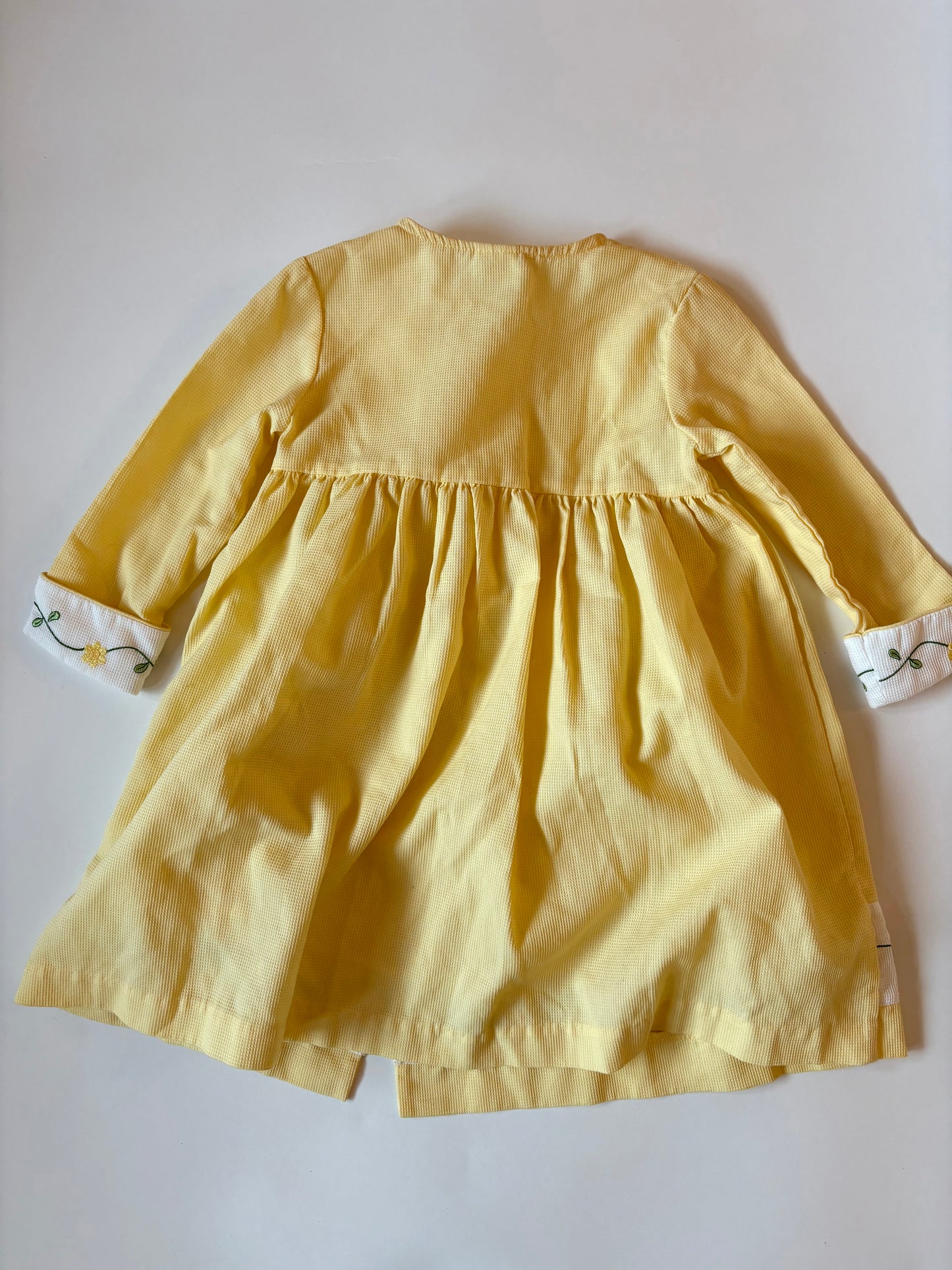 Vintage 80s/90s Yellow Daffodils Lightweight Overcoat Size 3T