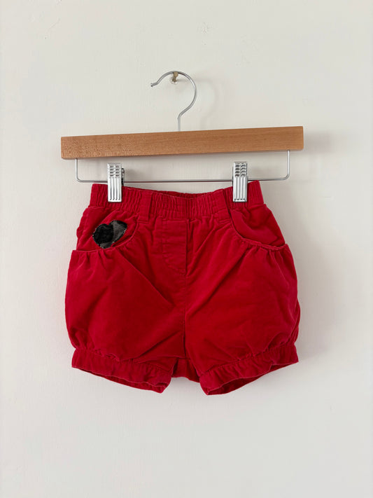 French Catimini Velour Bubble Shorts Size 2T