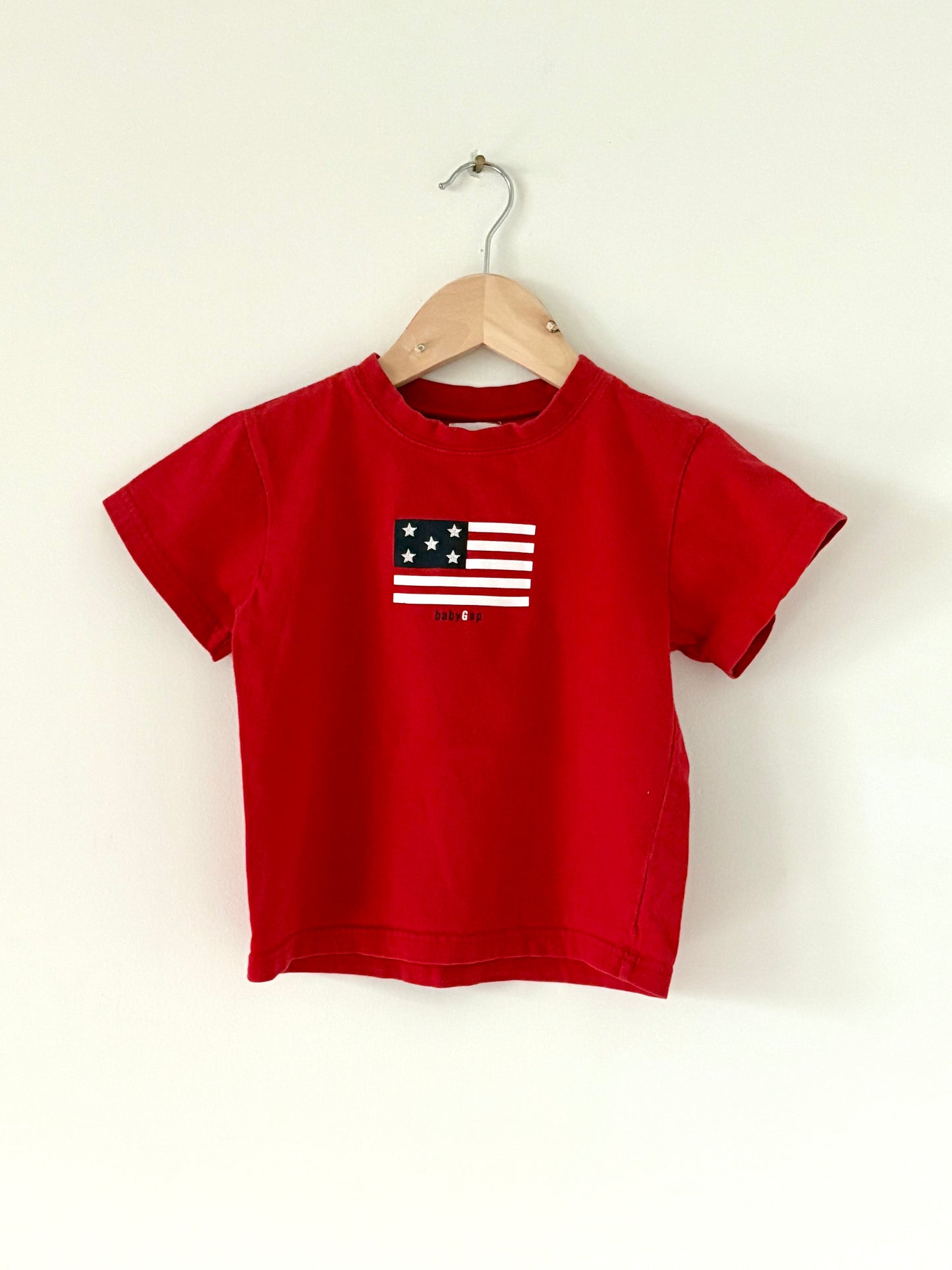 Vintage 00s Baby Gap Boxy USA Tee Size 2T