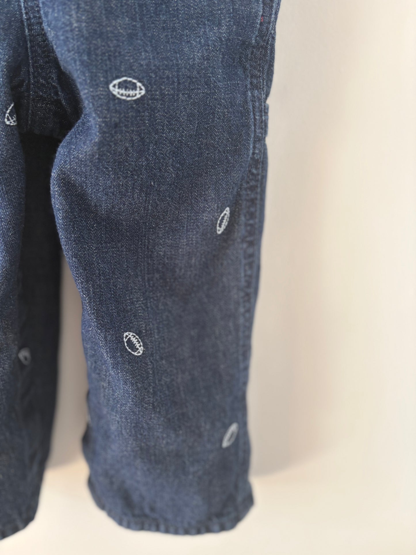 Oshkosh Embroidered Football Overalls Size 2T