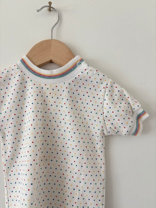 Vintage Health-tex Polkadot Cap Sleeve Tee Size 12 months