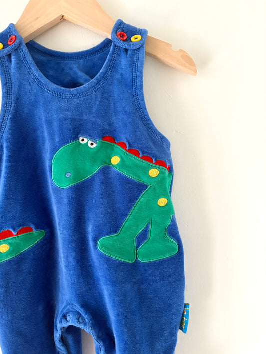 Vintage Le Top Velour Dino Romper Size 3-6 months