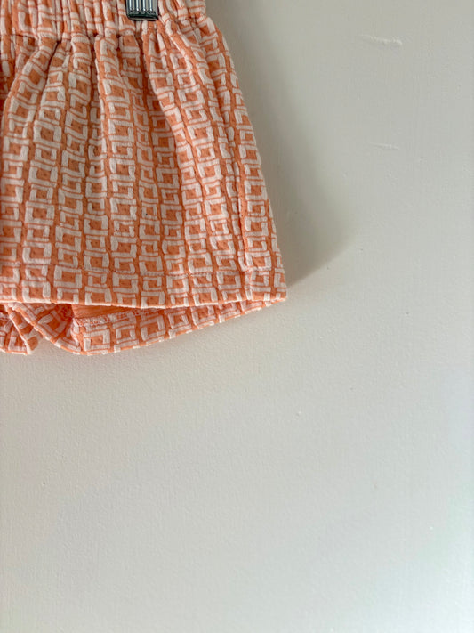 Hand-sewn Upcycled Geometric Shorts Size 9 months