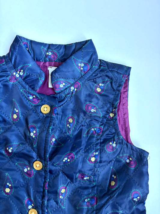 Baby Essentials Paisley Quilted Vest Size 2T - NEW WITH TAGS