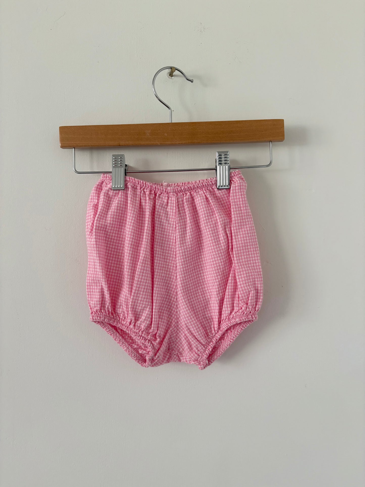 Vintage Sylvia Whyte School Bus Appliqué Pink Gingham Set Size 2T