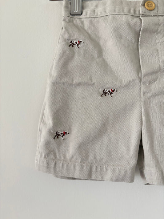 Vintage English Springer Embroidered Shorts Size 2T