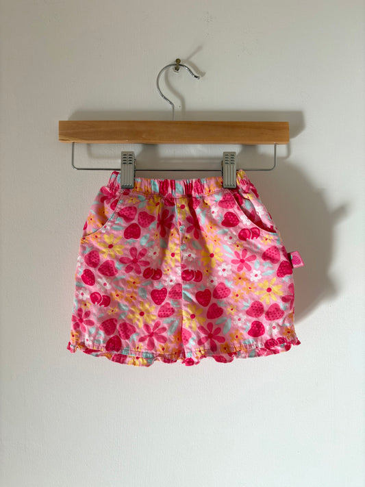 Vintage Oshkosh Strawberry Ruffle Shorts Size 18 months
