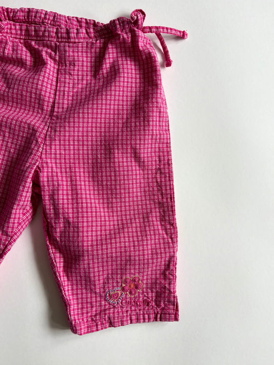 Vintage 90s Baby B’gosh Pink Windowpane Pedal Pushers Size 18 months