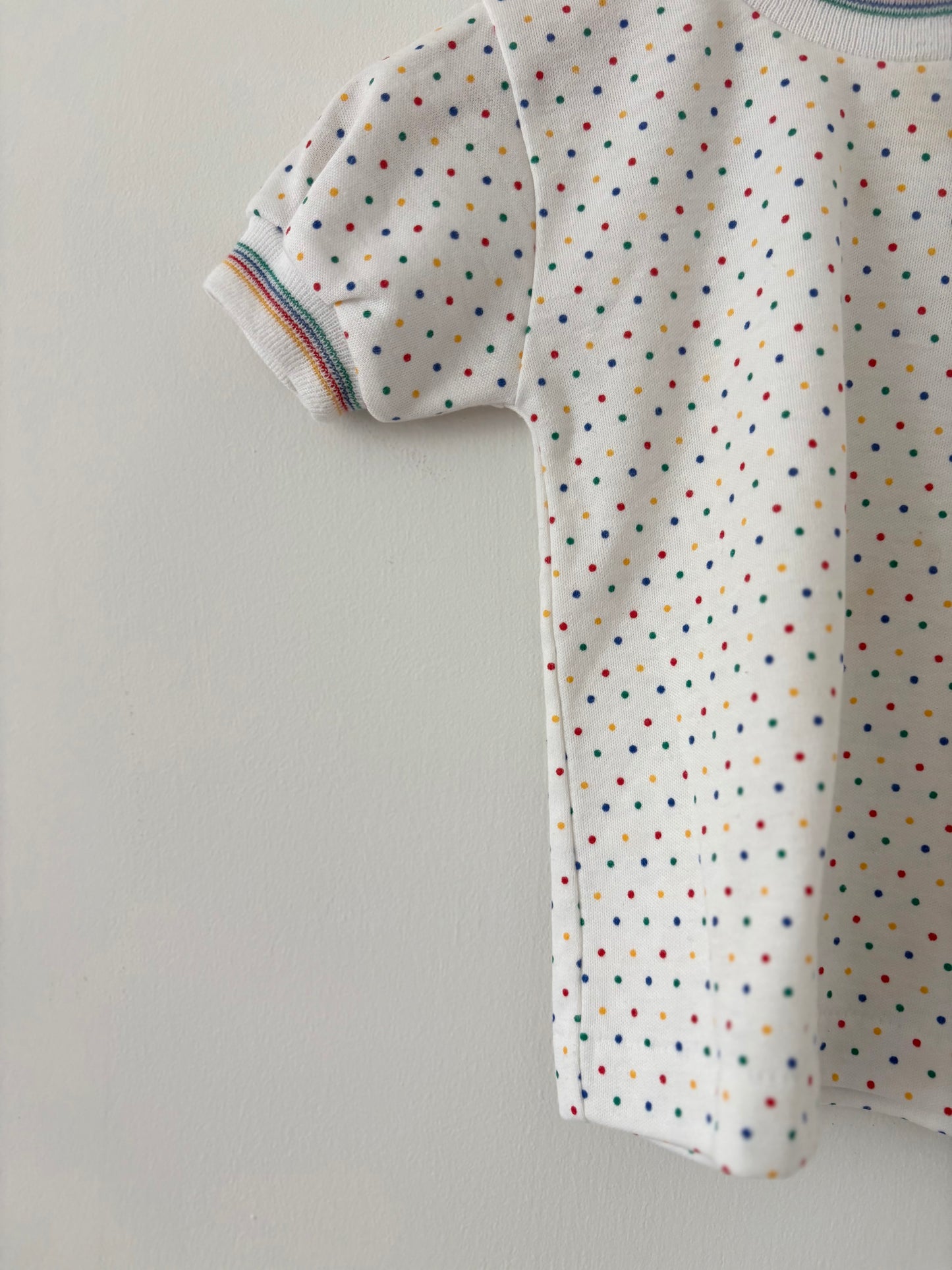 Vintage Health-tex Polkadot Cap Sleeve Tee Size 12 months