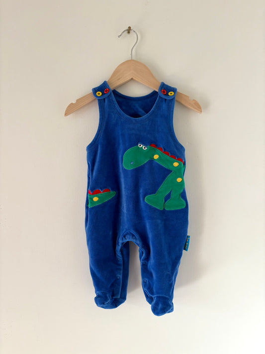 Vintage Le Top Velour Dino Romper Size 3-6 months