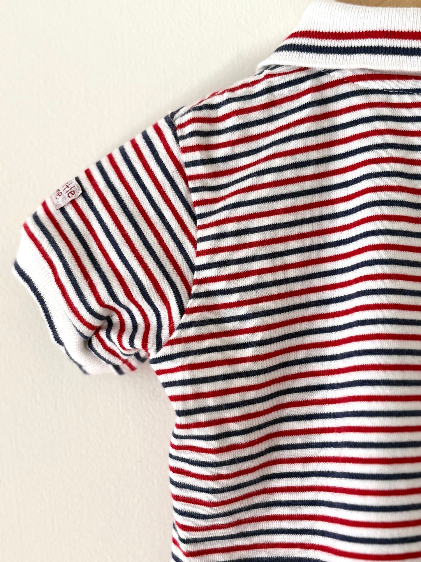 Vintage Little Me Red & Blue Striped Polo Size 12 months