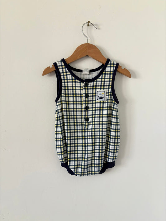 Vintage 80s Sailboat Romper Size 12-18 months