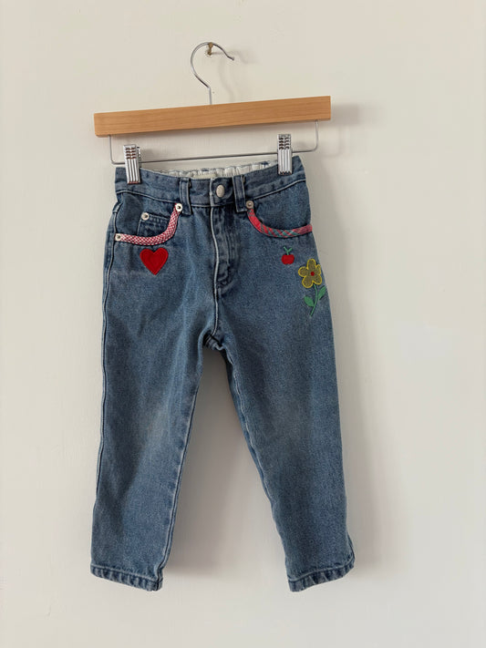 Vintage 90s The Limited Embroidered Jeans Size 3T