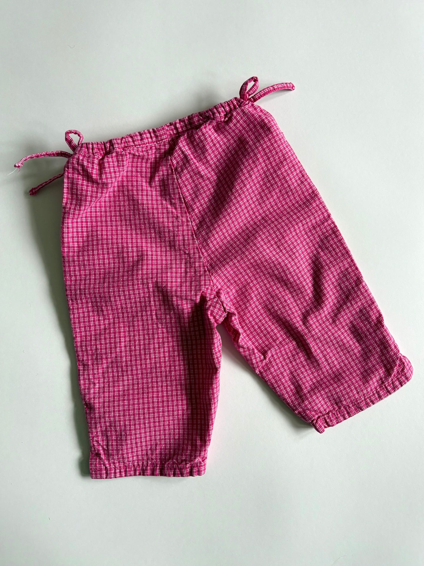 Vintage 90s Baby B’gosh Pink Windowpane Pedal Pushers Size 18 months