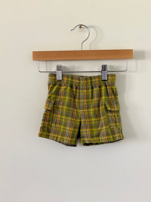 Vintage Old Navy Plaid Pocket Shorts Size 3-6 months