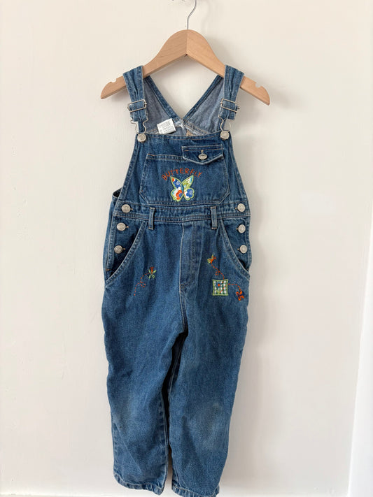 Vintage 90s Rachel’s Kids Butterfly Overalls Size 4T