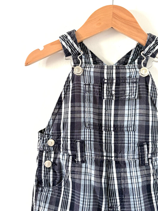 Vintage 00s Gymboree Plaid Overalls Size 12-18 months