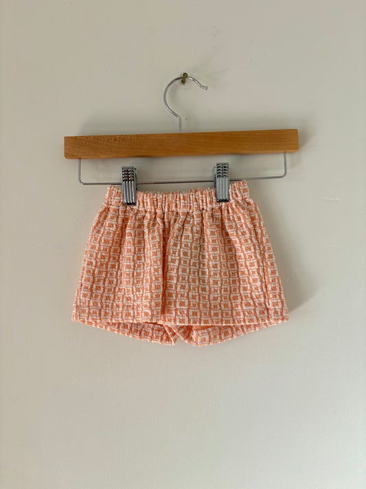 Hand-sewn Upcycled Geometric Shorts Size 9 months