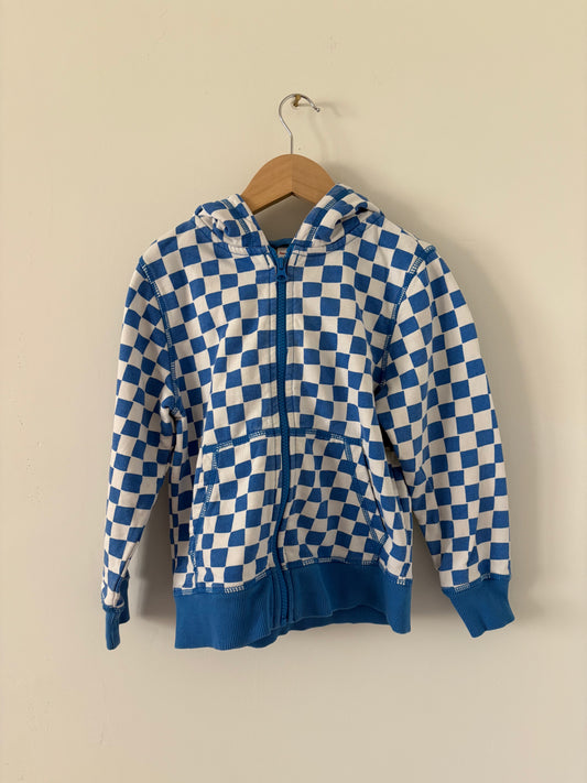Hanna Andersson Checker Zip Hoodie Size 5