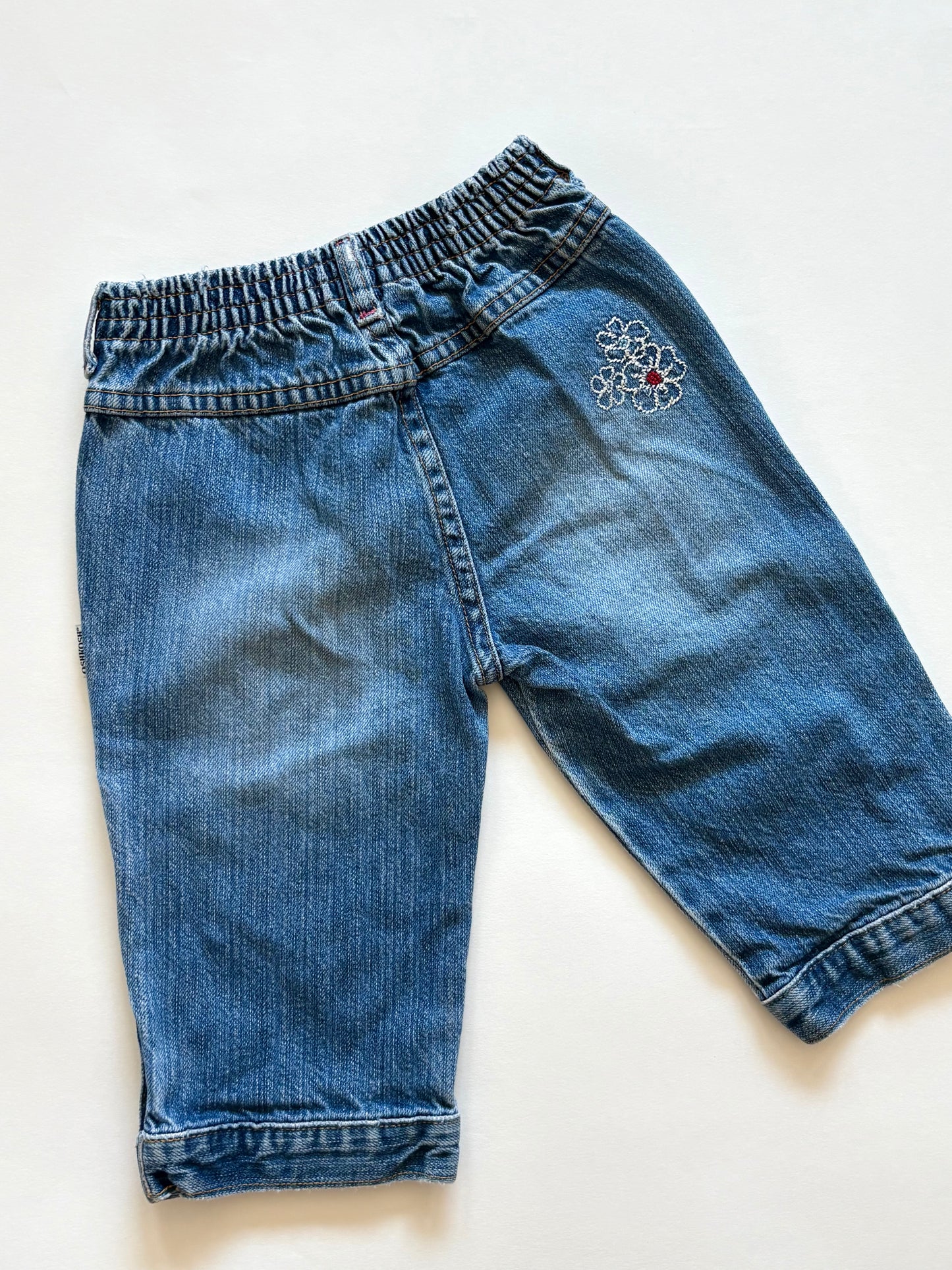 Vintage Y2K Oshkosh Denim Embroidered Capris Size 3T