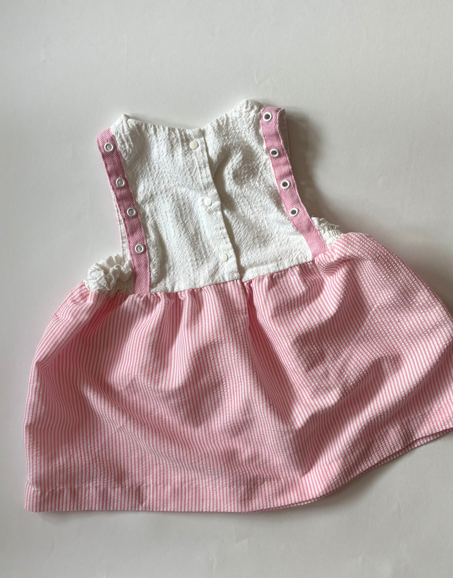 Vintage 80s Seersucker Sail Dress Size 2T