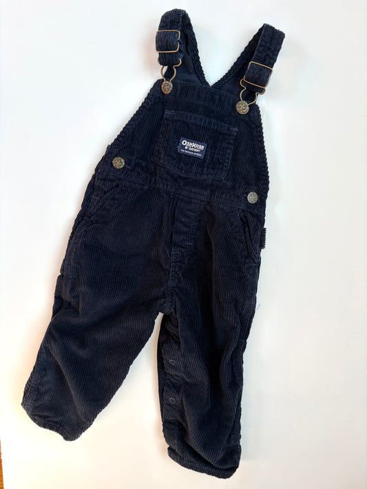 Vintage 90s Black Corduroy Overalls Size 2T