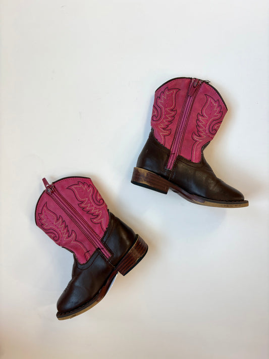 Roper Pink Cowgirl Boots Size 6