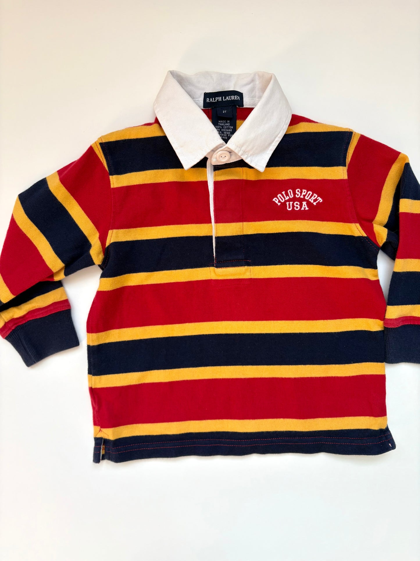Ralph Lauren Polo Sport Striped Rugby Size 2T