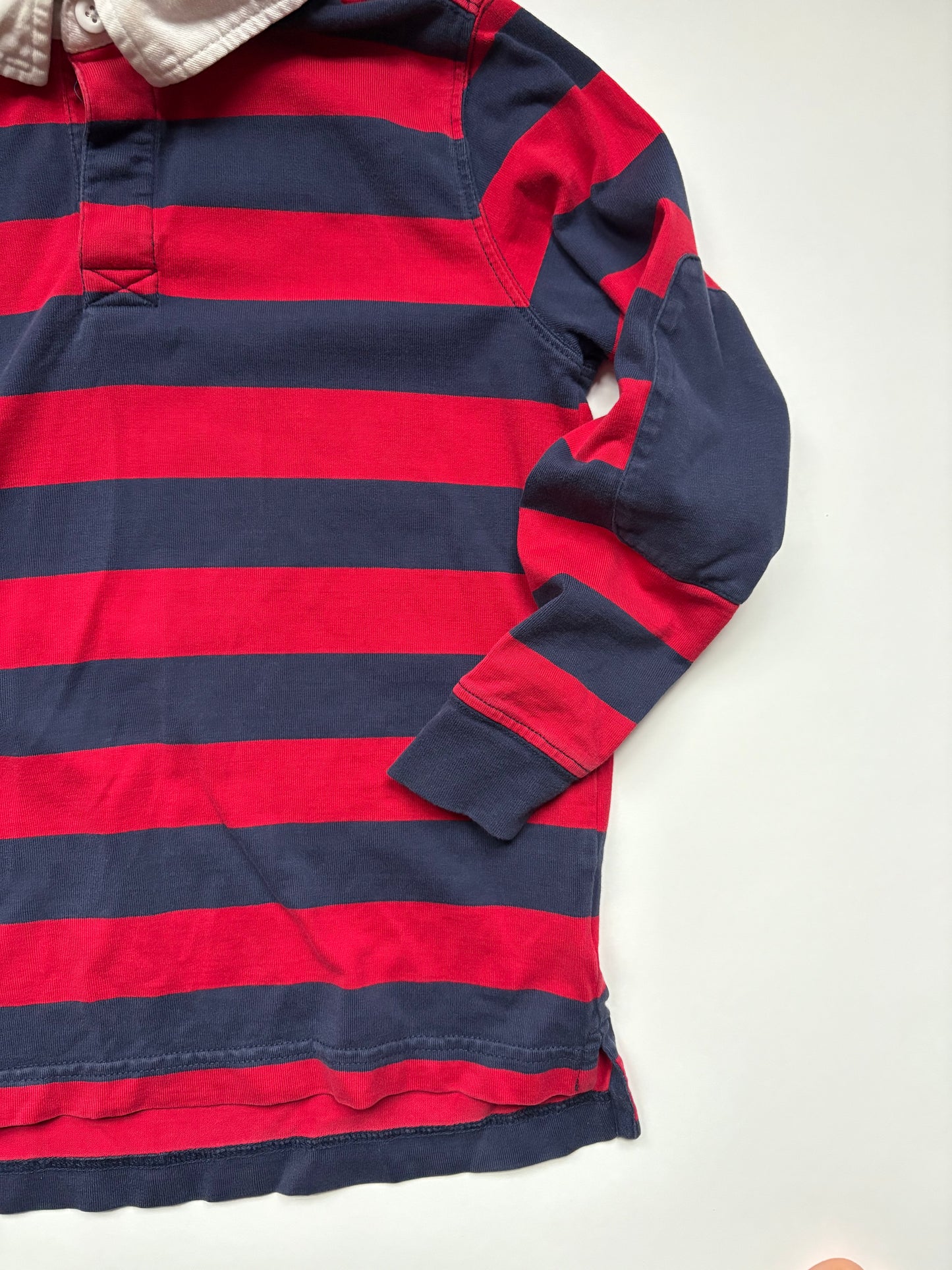 Hanna Andersson Classic Rugby Patch Sleeve Size 6 (120 cm)