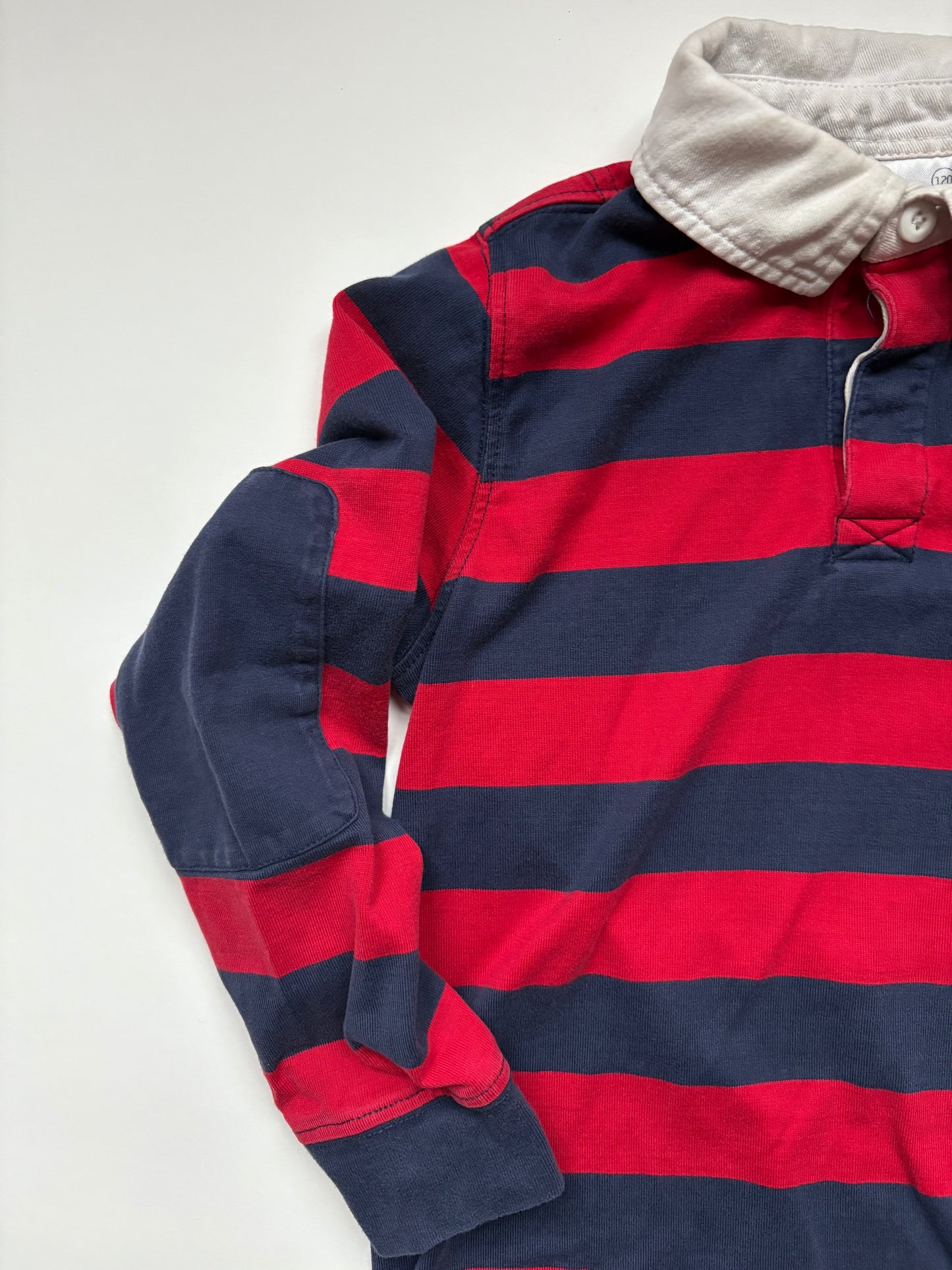 Hanna Andersson Classic Rugby Patch Sleeve Size 6 (120 cm)