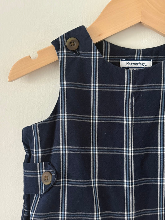 Vintage Hartstrings Windowpane Romper Size 3-6