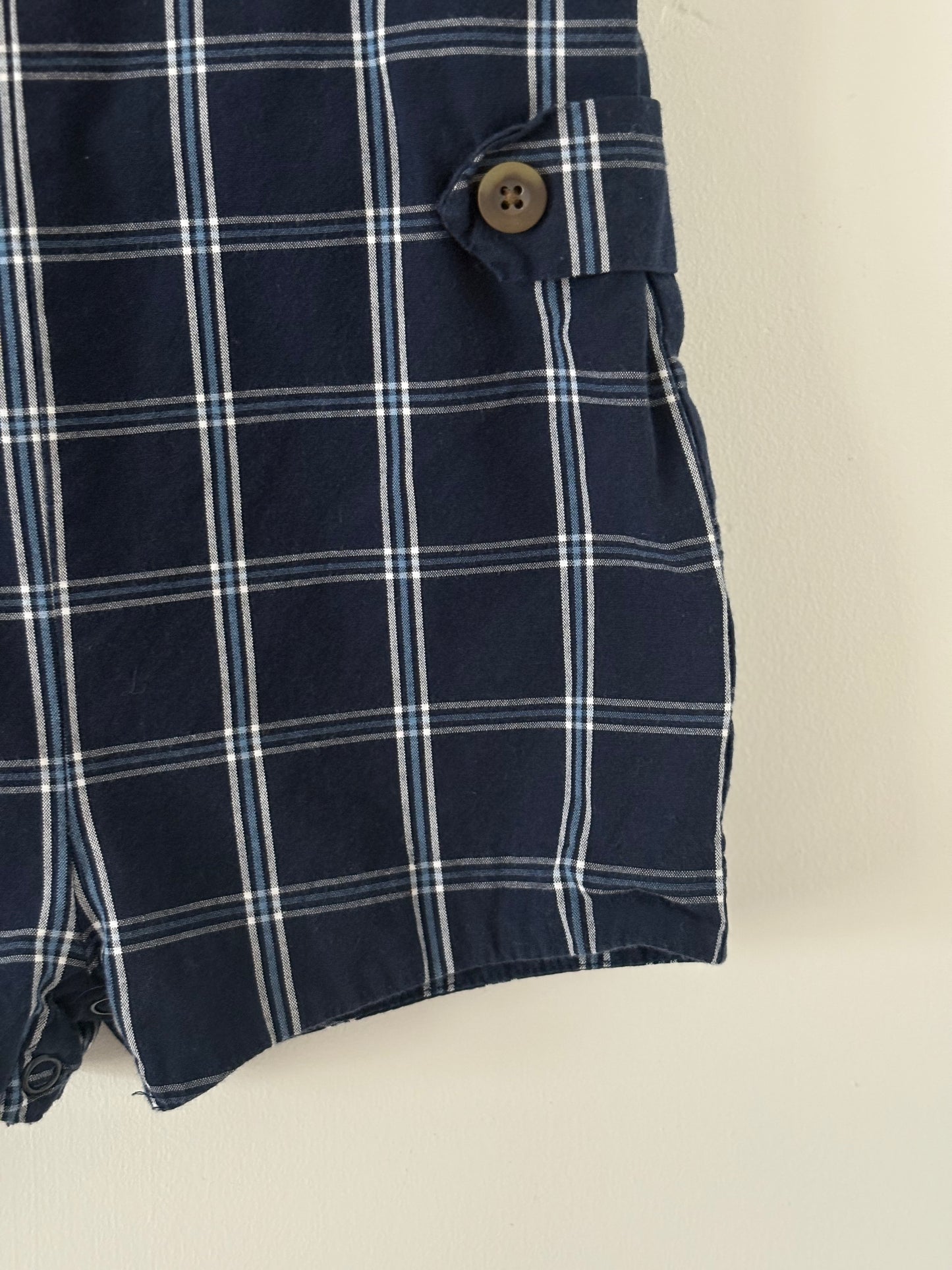 Vintage Hartstrings Windowpane Romper Size 3-6