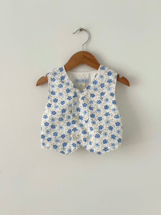 Vintage Tartine et Chocolat Floral Vest Size 18 months