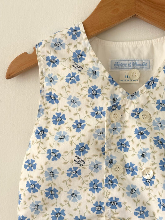 Vintage Tartine et Chocolat Floral Vest Size 18 months