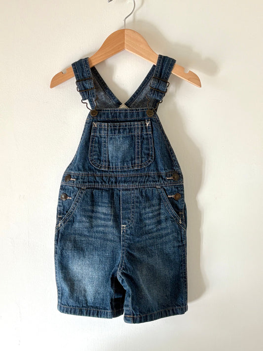 Vintage Genuine Kids by OshKosh Denim Shortalls Size 18 months