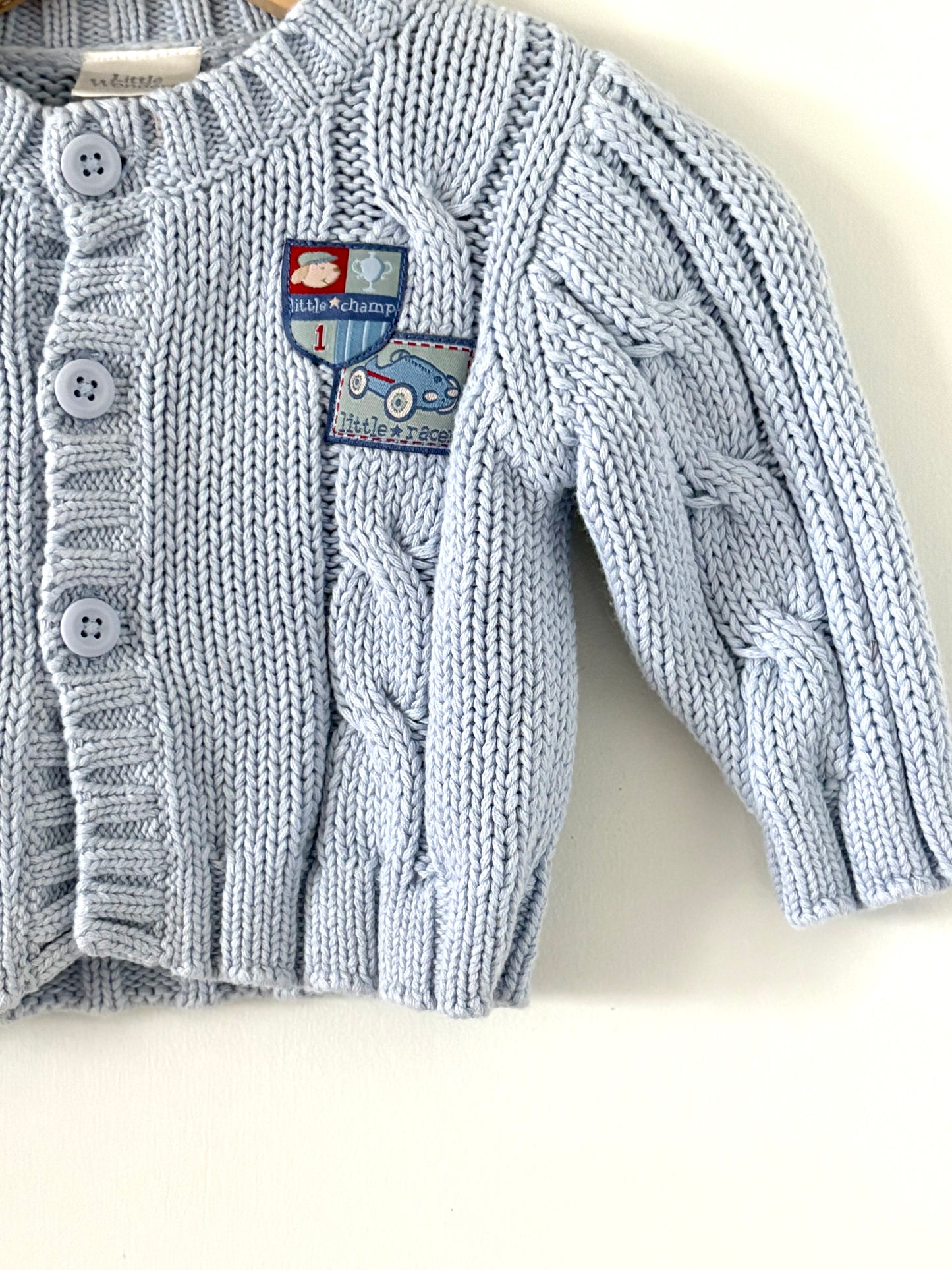 Little Wonders Race Car Cardigan Size 0-3 months