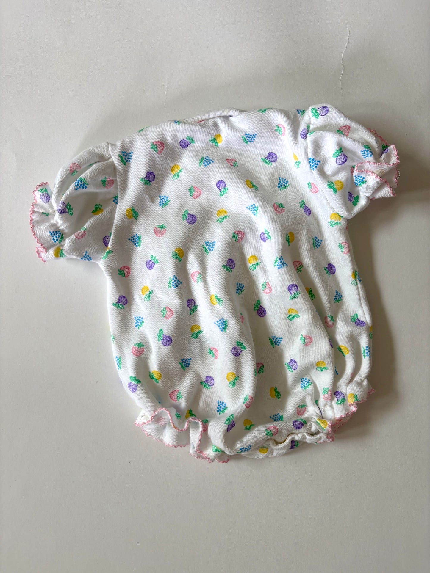Vintage 80s/90s Lord & Taylor Fruit Romper Size 6 months