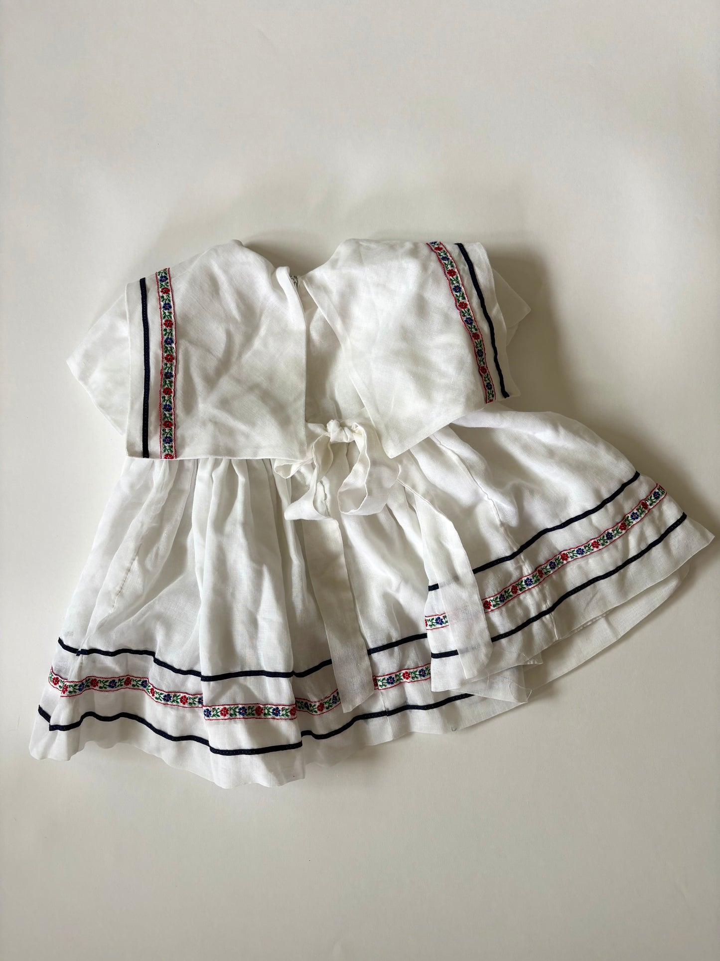 Vintage Cap Sleeve Square Collared Dress Size 2T