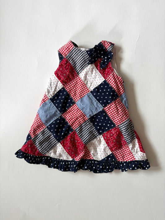 Vintage 90s Madras Bandana Set Size 9 months