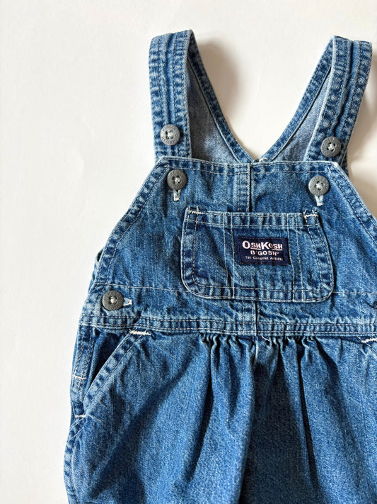 Vintage 90s Oshkosh Denim Bubble Overalls Size 9 months