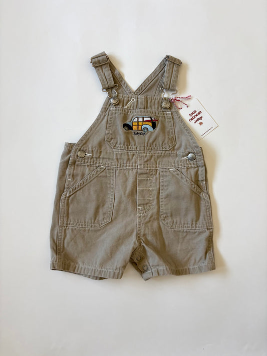 Vintage '99 Gap Khaki Surf Shortalls Size 12-18 months