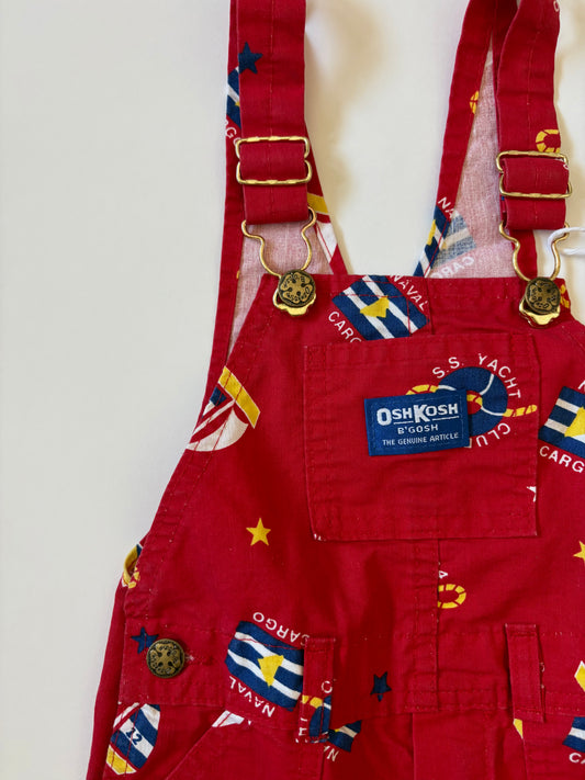 Vintage 80s Oshkosh Naval Cargo Sail Shortalls Size 4T