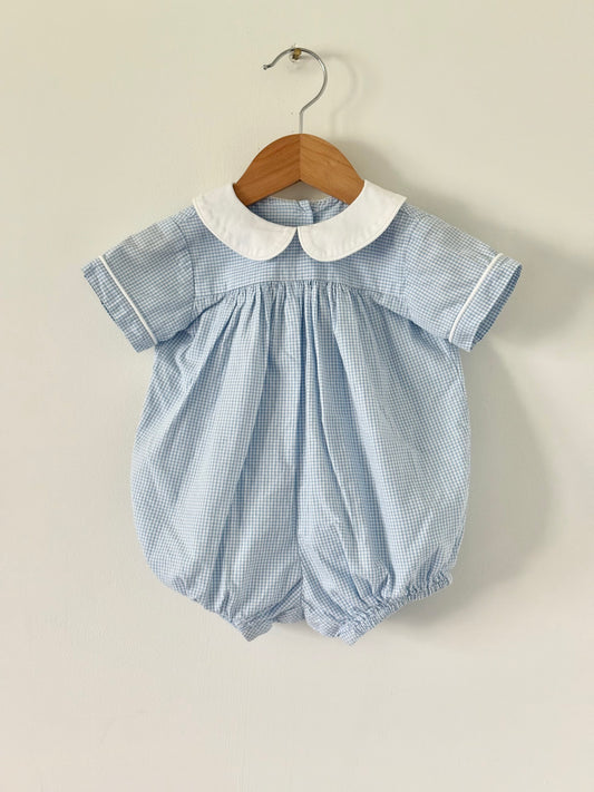 Vintage Charlotte Proper Windowpane Bubble Size 6-9 months