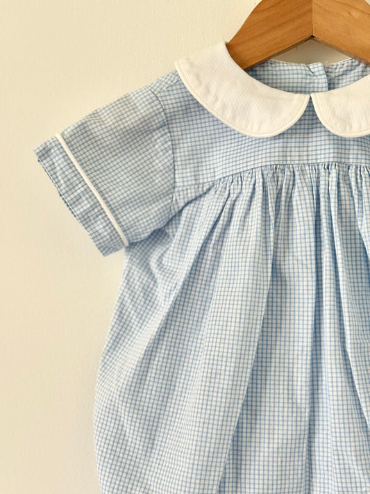 Vintage Charlotte Proper Windowpane Bubble Size 6-9 months