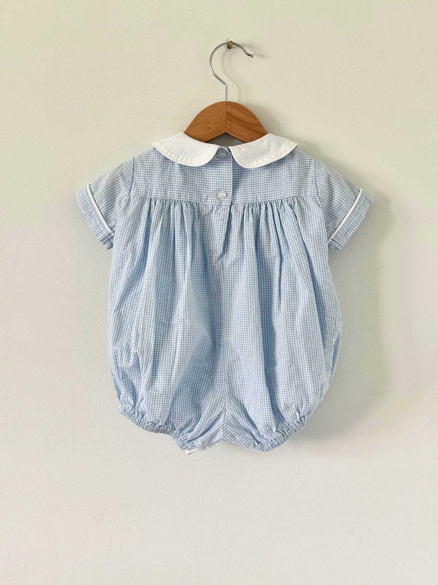 Vintage Charlotte Proper Windowpane Bubble Size 6-9 months