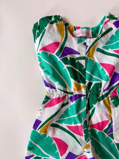 Vintage Palm Leaf Romper Size 18 months
