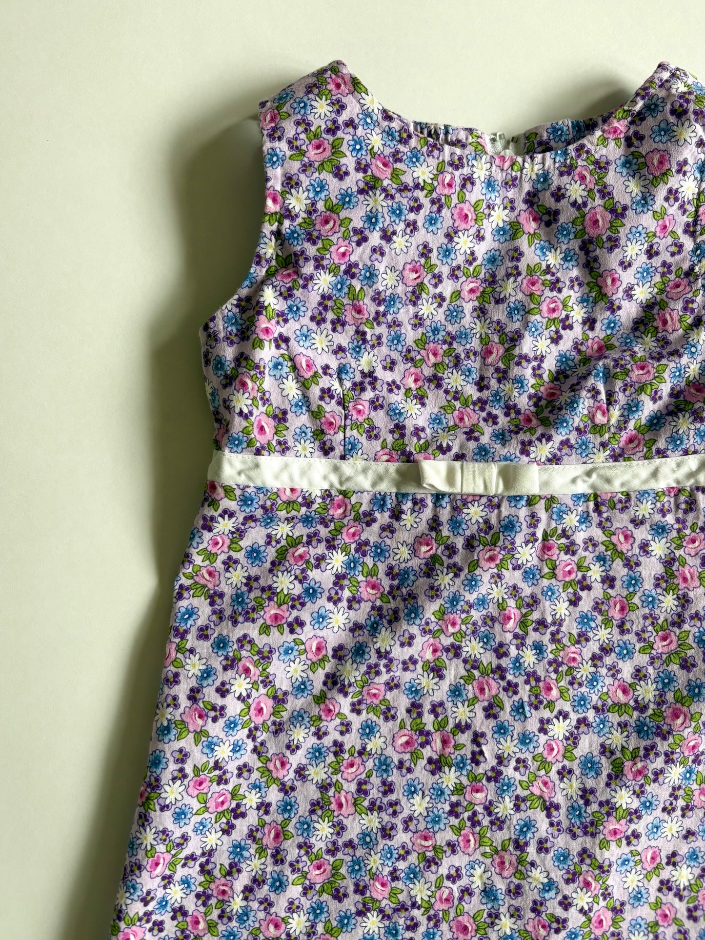 Vintage 90s Lavender Floral Dress Size 3T