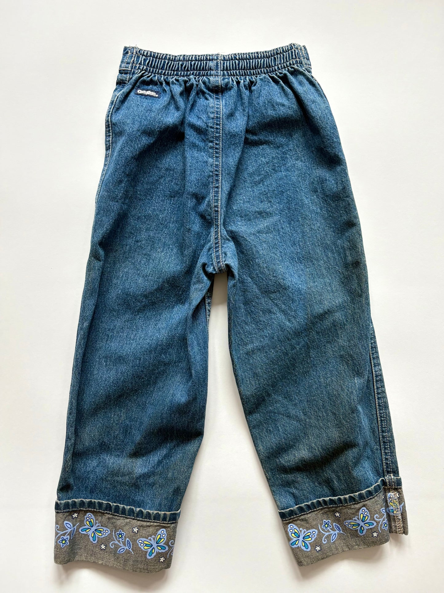 Vintage 90s Oshkosh Butterfly Cuff Denim Size 4T