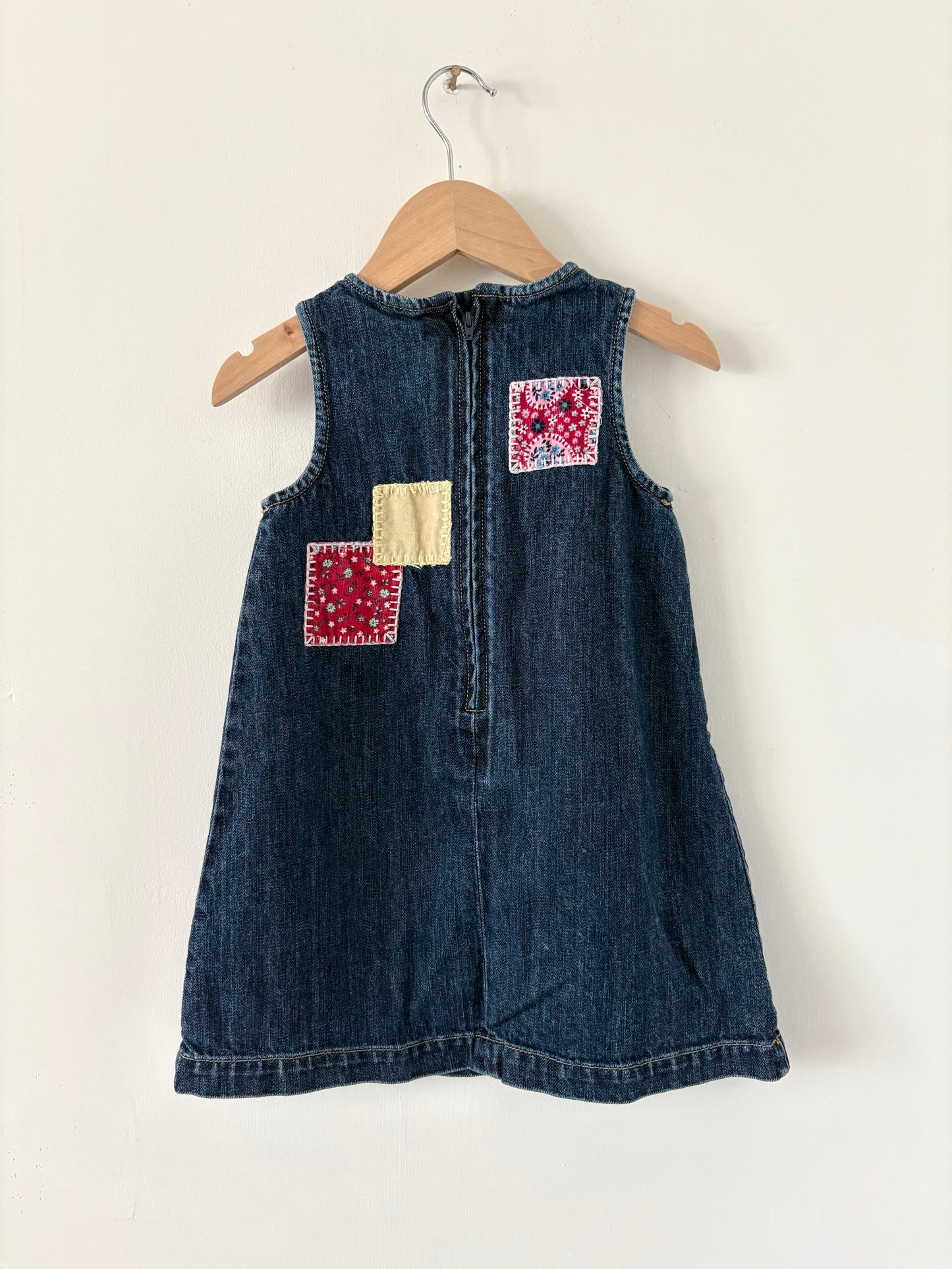 Vintage 00s Gap Denim Patch Dress Size 3T