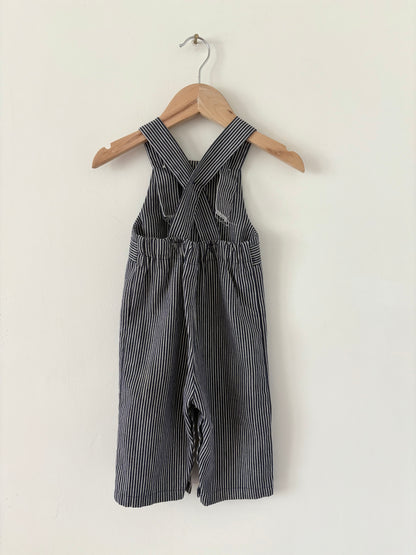Vintage 80s Health-tex Striped Overalls Size 12 months